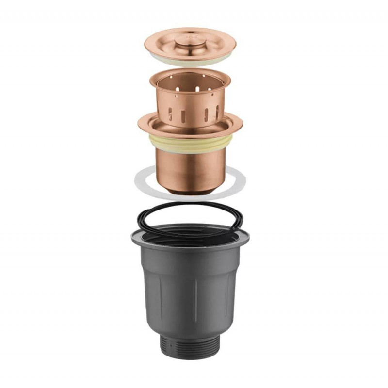 Desagüe Oro Rosa Canastilla Acero Dorado Lavaplatos Cocina
