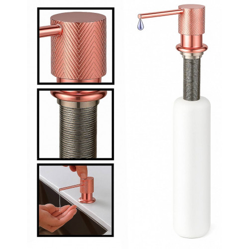 Dispensador Jabón Acero Oro...