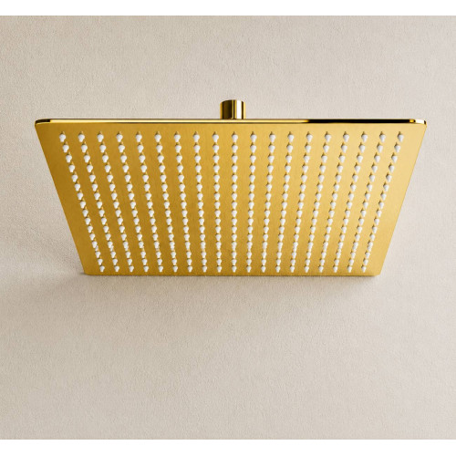 Kit Ducha Dorado Brillante 40cm Pared Mezclador Teleducha Intense