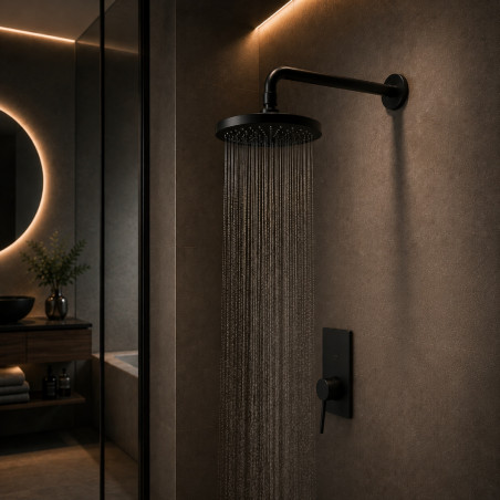 Tubo para Regadera o Ducha Metálico Negro