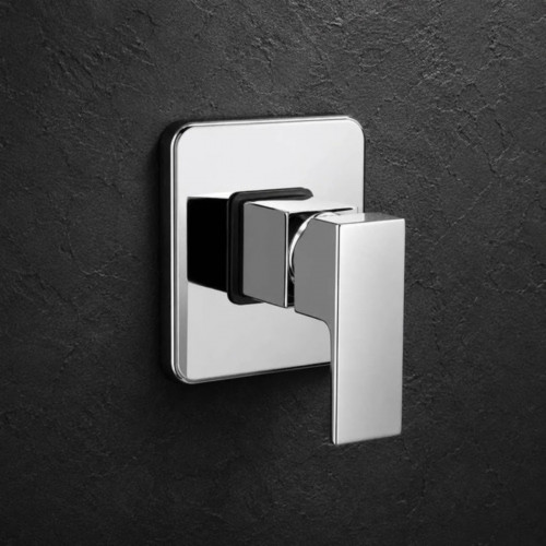 Mezclador Monocontrol Cuadrado Para Ducha - Bronce Cromado