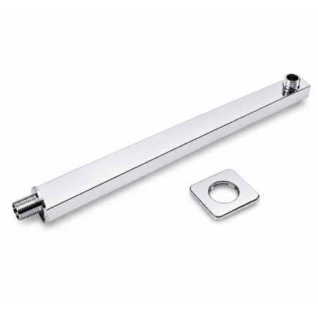 Regadera ducha metálica 40 X 40 cuadrada Kit tubo cuadrado