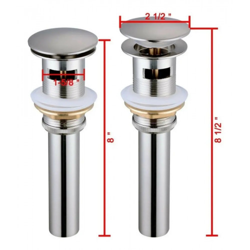 Desagüe de Push Sistema Rebose Lavamanos -standar de 1 1/4