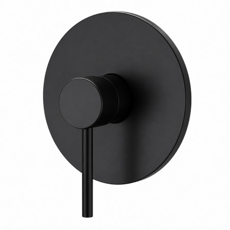 Kit Completo Mezclador Ducha Negro Y Ducha 20cm Tubo Pared