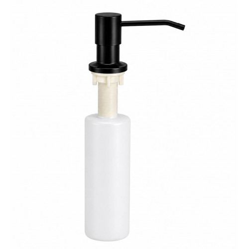Dispensador Jabón 300ml Pico Acero Negro Cuerpo Abs Cocina