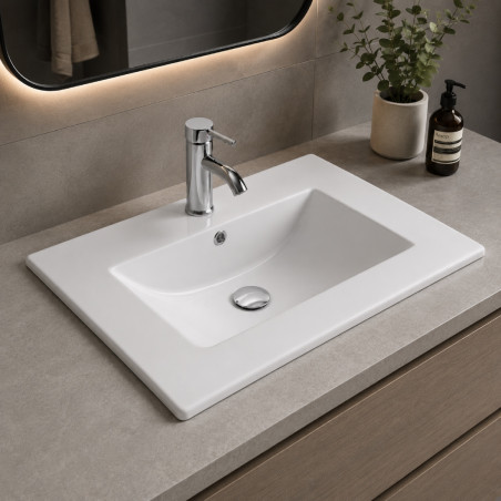 Lavamanos De Incrustar O De Mueble Tipo Plataforma 60 X 40