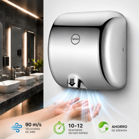 Secador Institucional Manos Automático Acero Inoxidable 110 v