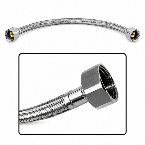 Acople Flexometalico 60 Cm Para Lavamanos O Lavaplatos 1/2hh