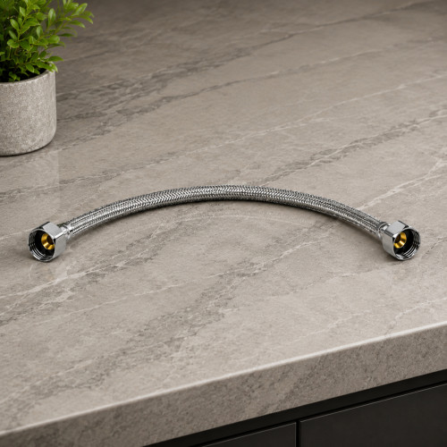 Acople Flexometalico 40 Cm Para Lavamanos O Lavaplatos 1/2hh