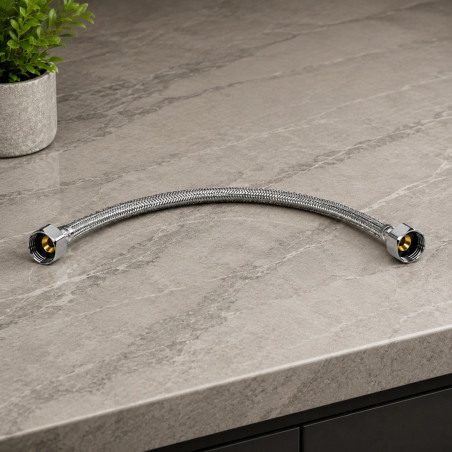 Acople Flexometalico 40 Cm Para Lavamanos O Lavaplatos 1/2hh