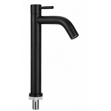 Kit Griferia Color Negro Agua Fría -lavamanos Monza- Desagüe