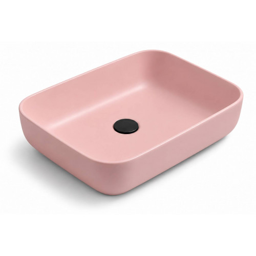 Lavamanos Blanco Pool Rosa Mate Rectangular (sin Grifo)