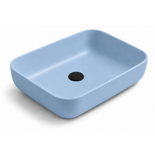 Kit Lavamanos Azul Cielo Mate- Griferia Mix-desague