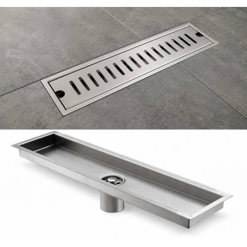 Rejilla Acero Rectangular 60 cm X 10 cm Para Piso Zona Común