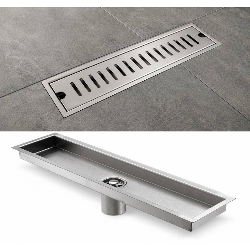 Rejilla Acero Rectangular 60 cm X 10 cm Para Piso Zona Común
