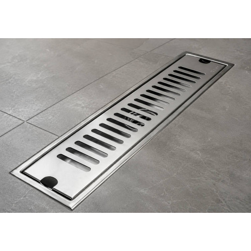 Rejilla Acero Rectangular 60 cm X 10 cm Para Piso Zona Común