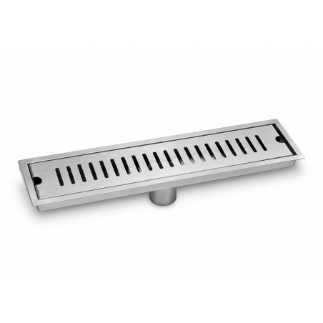 Rejilla Acero Rectangular 40 cm X 10 cm para Piso Zona Común
