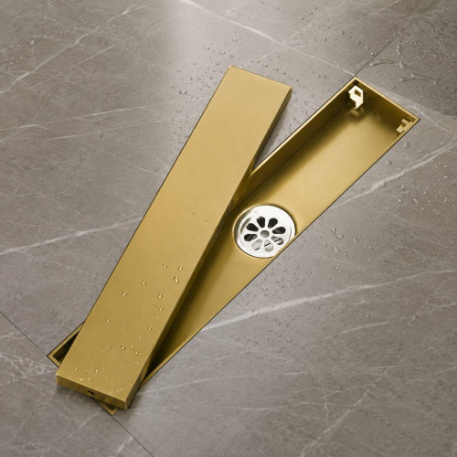 Rejilla Acero 30cm Panel Oculto Dorado Opaco Anti-olor Tames