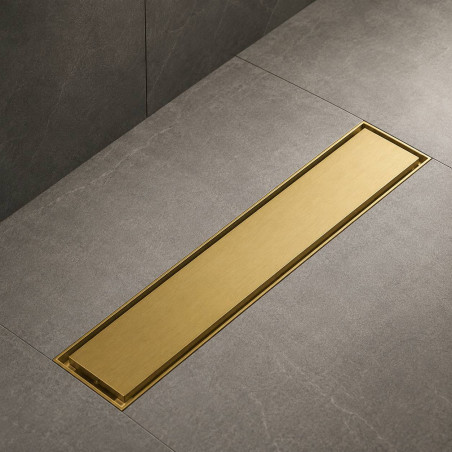 Rejilla Acero 30cm Panel Oculto Dorado Opaco Anti-olor Tames