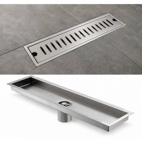 Rejilla Acero Rectangular 30cm X 10cm Para Piso Zona Común