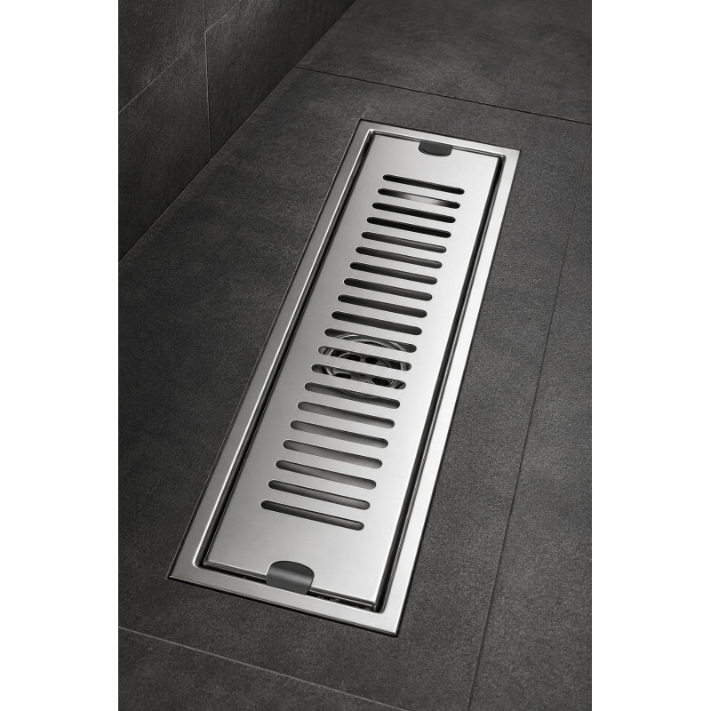 Rejilla Acero Rectangular 50 cm X 10 cm Para Piso Zona Común