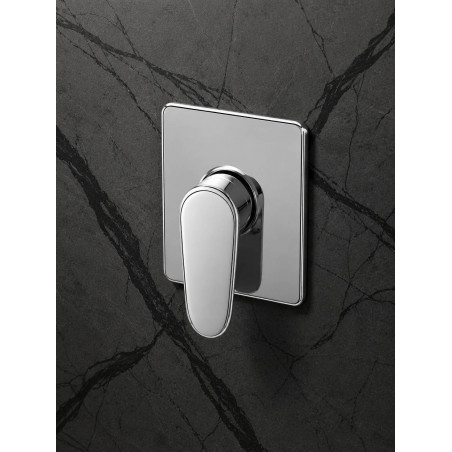 Mezclador Monocontrol Ducha Cuadrado Europa Rectangular