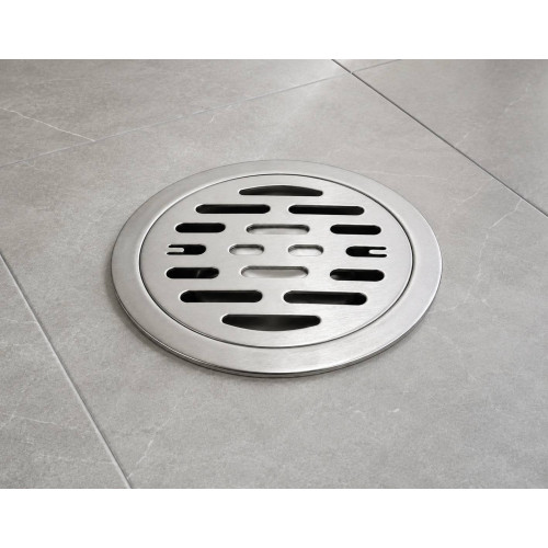 Rejilla En Acero Sifón Jazmín 10cm Circular 3 Por 1 1/2