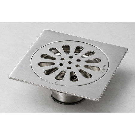 Rejilla  Acero Sifón De Piso Loto Para Baño 3  X 1  1/2