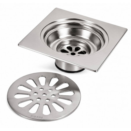 Rejilla  Acero Sifón De Piso Loto Para Baño 3  X 1  1/2
