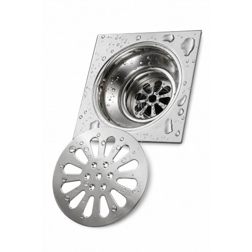 Rejilla  Acero Sifón De Piso Loto Para Baño 3  X 1  1/2