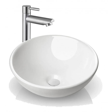 Kit Lavamanos Blanco Tazón -desagüe- Griferia Agua Fría