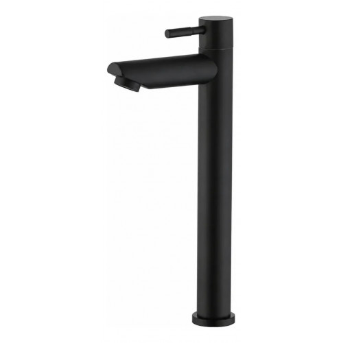 Kit Griferia Color Negro Agua Fría -lavamanos Tazón-desagüe