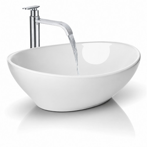 Kit Lavamanos Canoa, Griferia Cascada Fría Brillante Desagüe