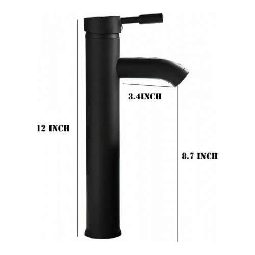Kit Completo Lavamanos Negro Canoa- Desagüe -Griferia Negra