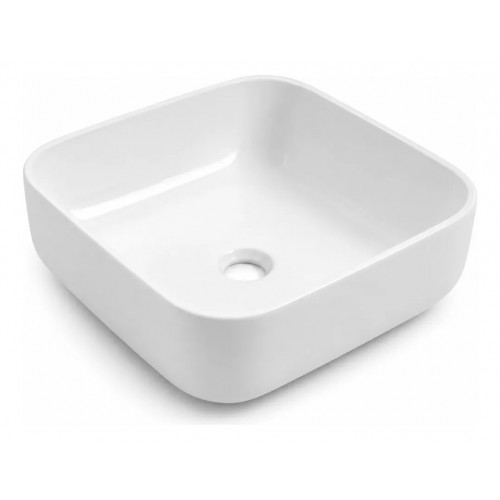 Kit Lavamanos Blanco Vessel Bordes Curvilineos 38x 38x 13,5cm