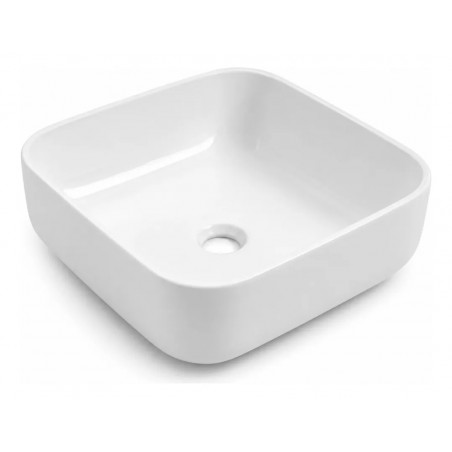 Kit Lavamanos Blanco Vessel Bordes Curvilineos 38x 38x 13,5cm