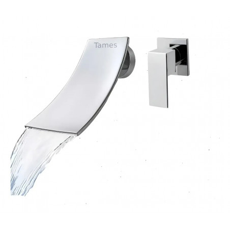 Grifería Llave Pared Lavamanos Tames + Registro Agua Fría