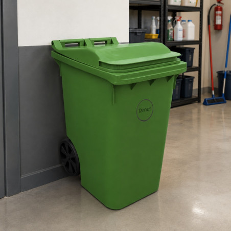 Contenedor O Caneca De Basura Verde Movil 360 Lt