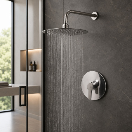 Mezclador Ducha En Acero -cuerpo Interno Bronce (sin Ducha)