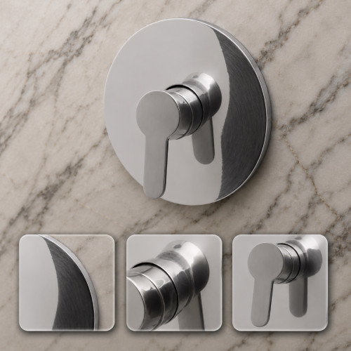 Mezclador Ducha En Acero -cuerpo Interno Bronce (sin Ducha)