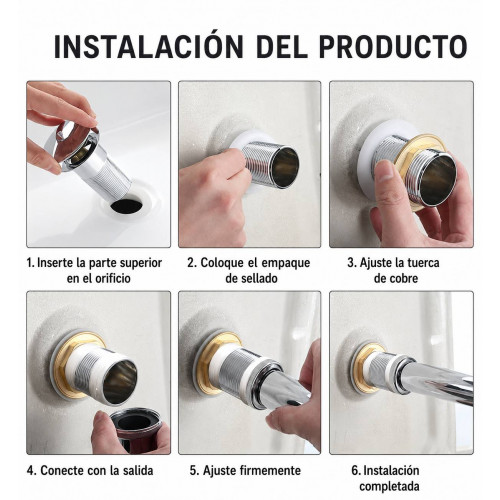 Desagüe De Push De Lujo Para Lavamanos -standar De 1 1/4