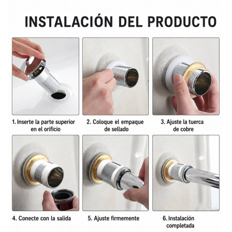 Desagüe De Push De Lujo Para Lavamanos -standar De 1 1/4