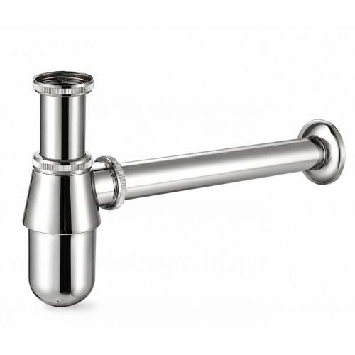 Kit Sifón Desagüe Rebose Push Metálico Brass Lavamanos 1 1/4