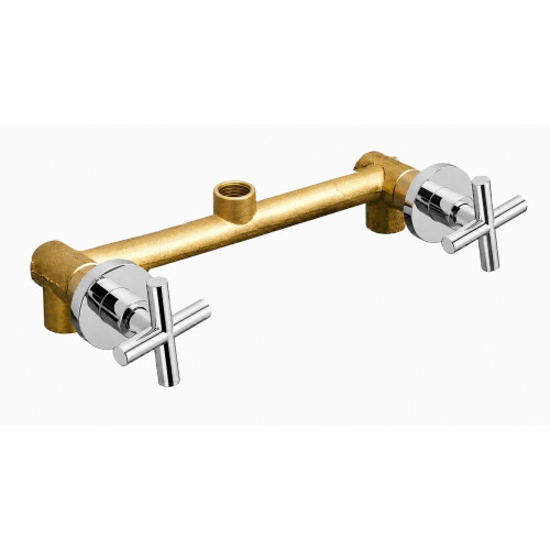 Mezclador en bronce Doble Manija Lujo Premium