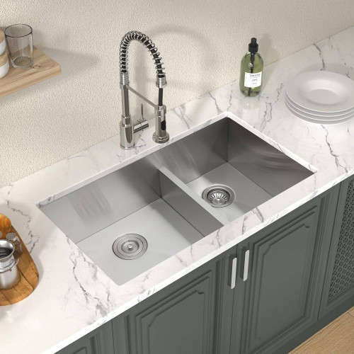 Lavaplatos Doble Poceta Anti Ruido 78cm x 45cm x 21 cm Acero 304 Tames