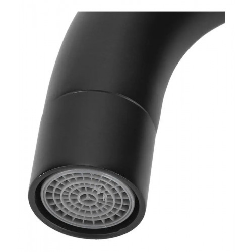 Griferia Acero Negro para Lavamanos Agua Fría Poste Alto