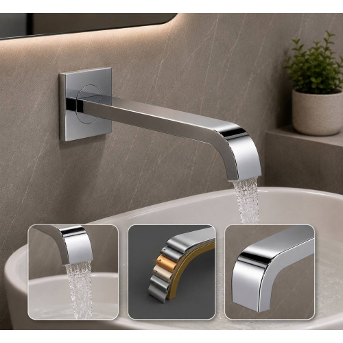 Pico Para Tina O Jacuzzi En Bronce Cromado Linea Premium