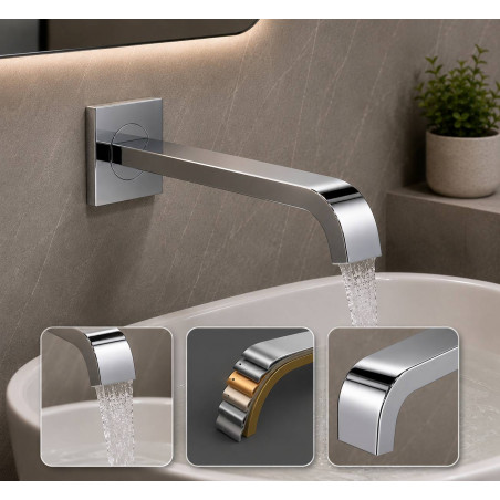 Pico Para Tina O Jacuzzi En Bronce Cromado Linea Premium