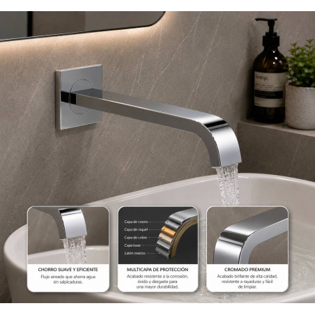 Pico Para Tina O Jacuzzi En Bronce Cromado Linea Premium