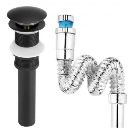 Kit Lavamanos Blanco Perfección +mezclador Cascada + Desagüe